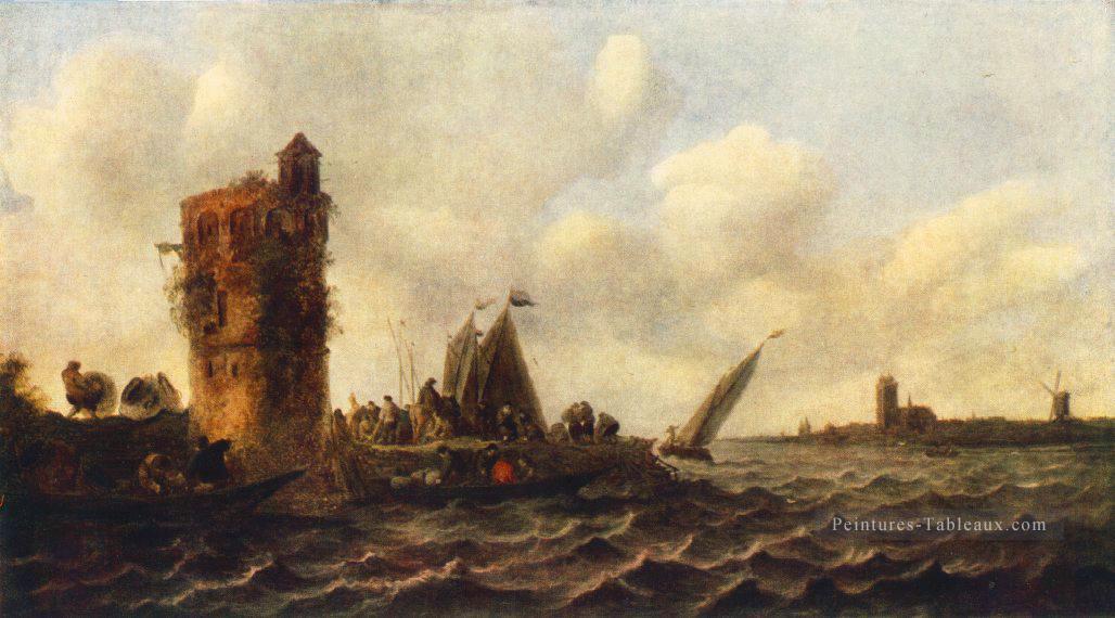 Une vue sur la Meuse près de Dordrecht Jan van Goyen Peintures à l'huile